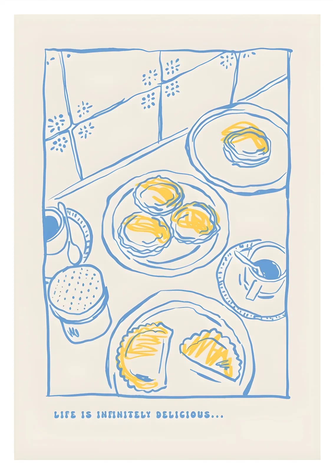 MAXIMALIST 2600 Life is Infinitely Delicious Art Print Sample Size Black Frame
