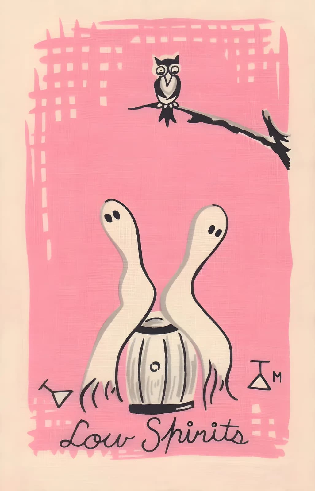 MAXIMALIST 2600 Low Spirits, Cocktail Story 1950s Napkin Print