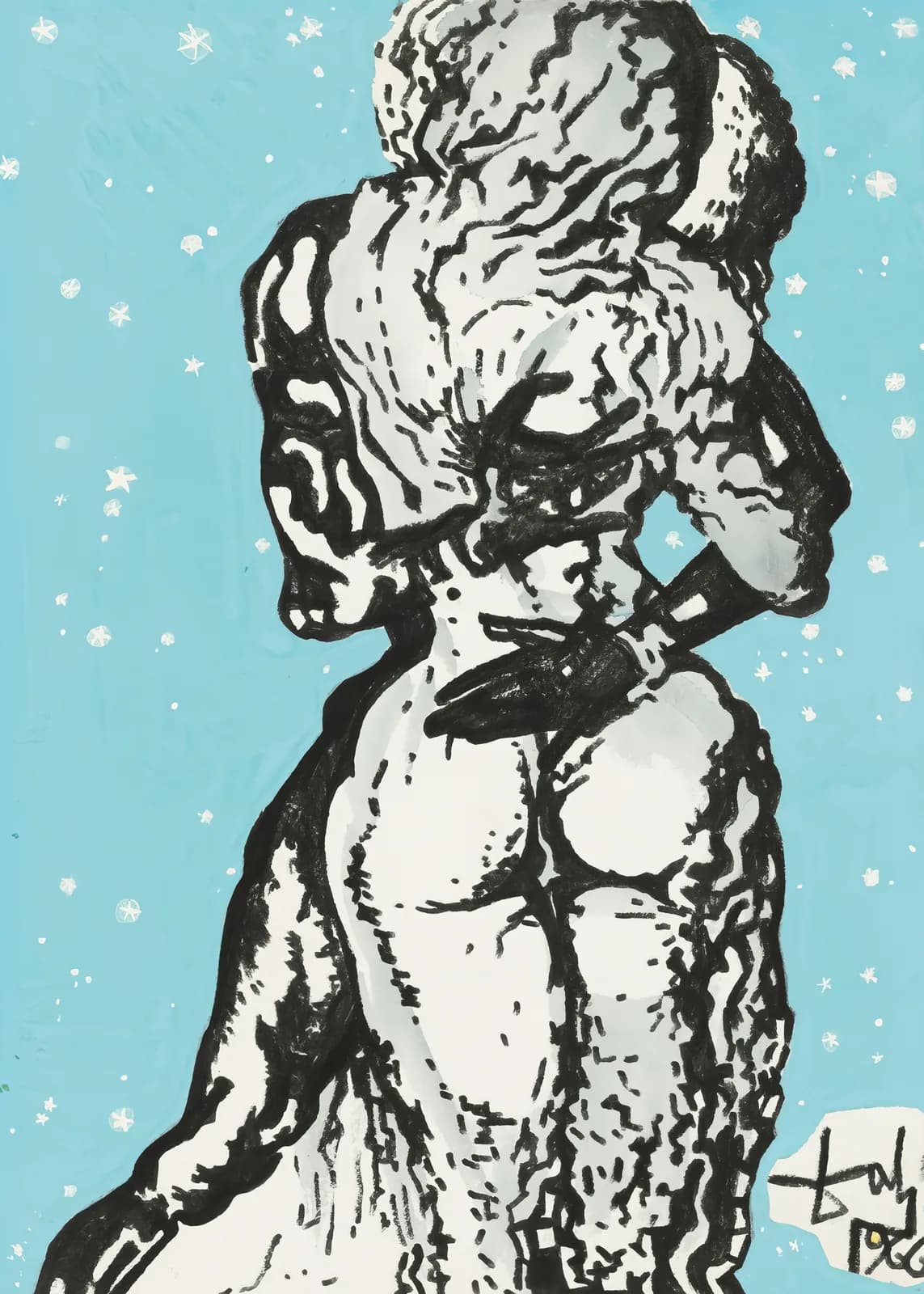 MAXIMALIST 2600 Salvador Dalí Noir enlaçant une blanche (1966) copia