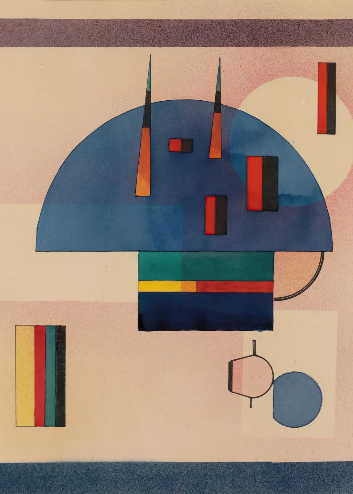 MAXIMALIST 2600 Wassily Kandinsky Beruhigt (Calmed) (1931) copia