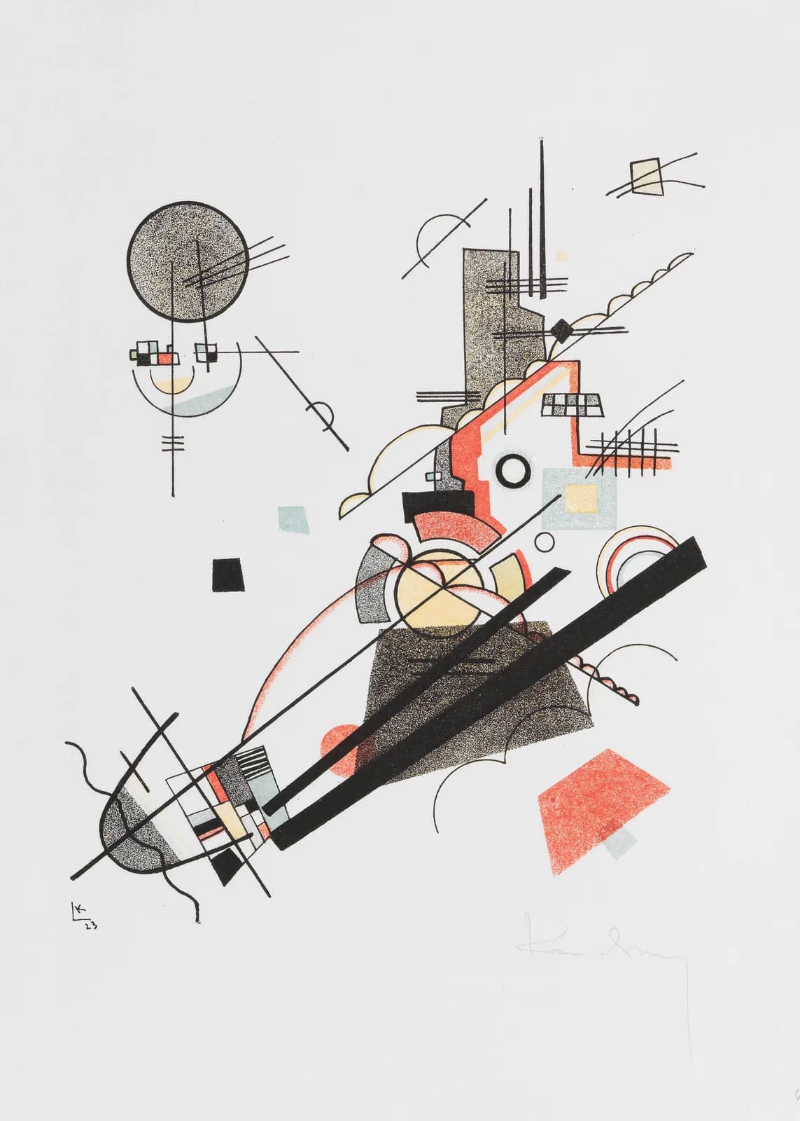 MAXIMALIST 2600 Wassily Kandinsky Fröhlicher Aufstieg (1923) copia