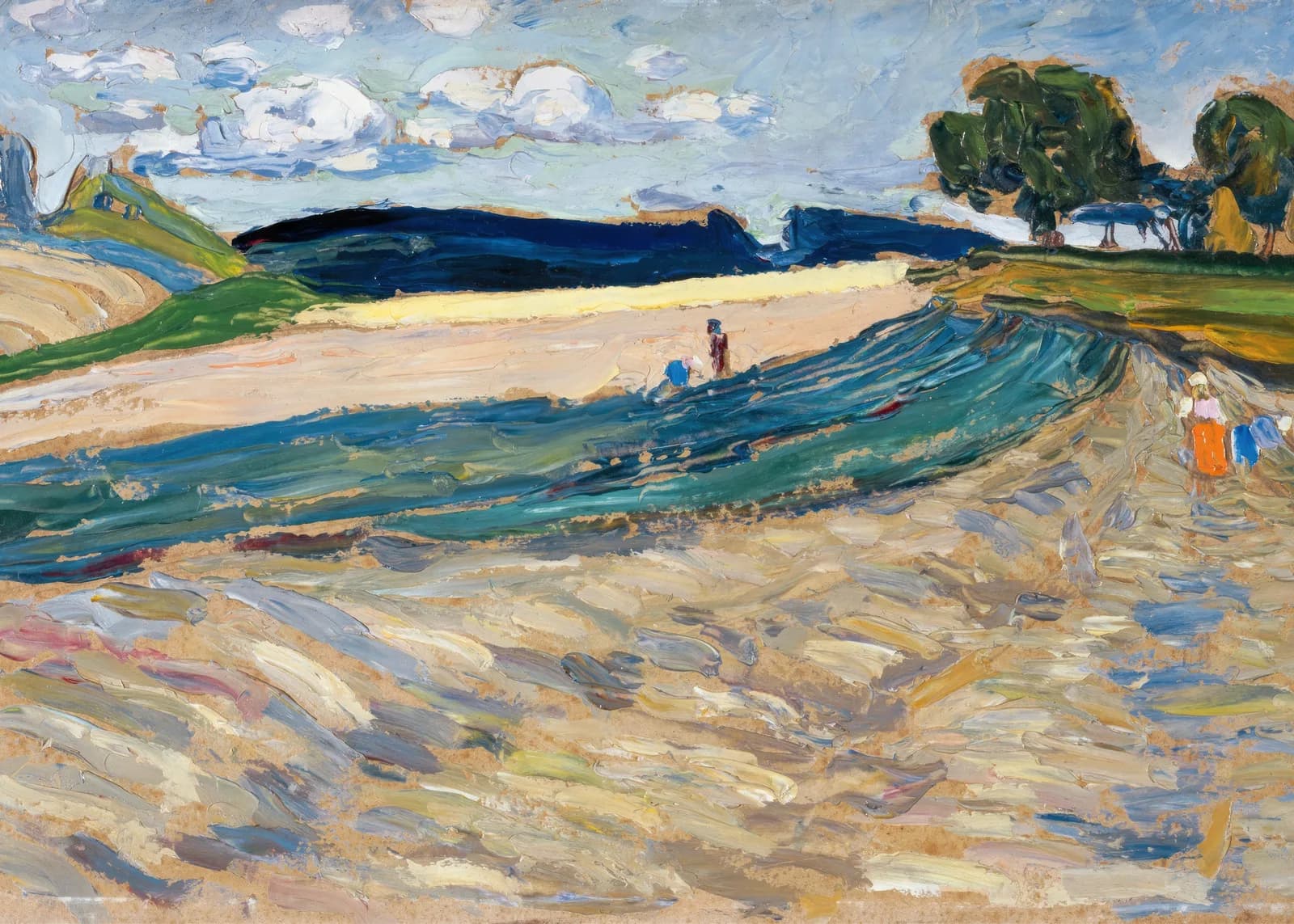 MAXIMALIST 2600 Wassily Kandinsky Landscape with a yellow field (1905) copia
