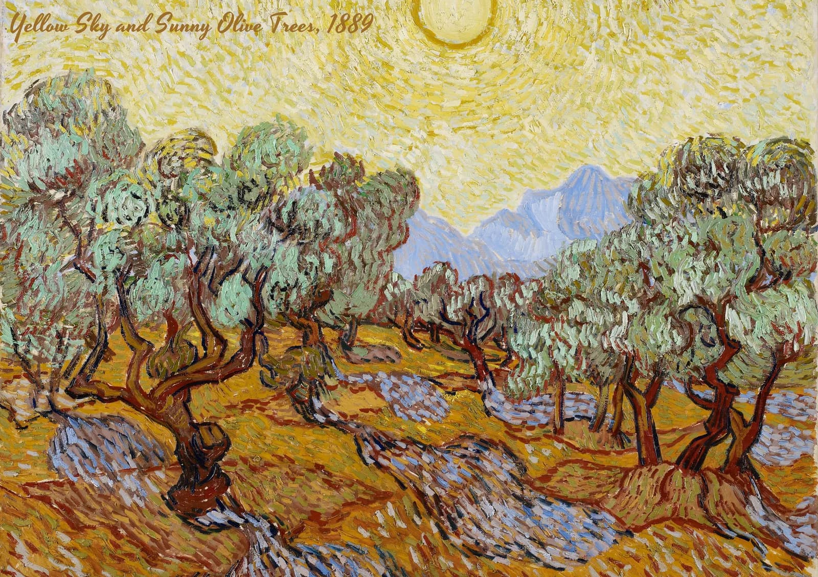 MAXIMALIST 2600 Vincent van Gogh, Olive Trees with Yellow Sky and Sun, 1889 Ratio (7x5) copia