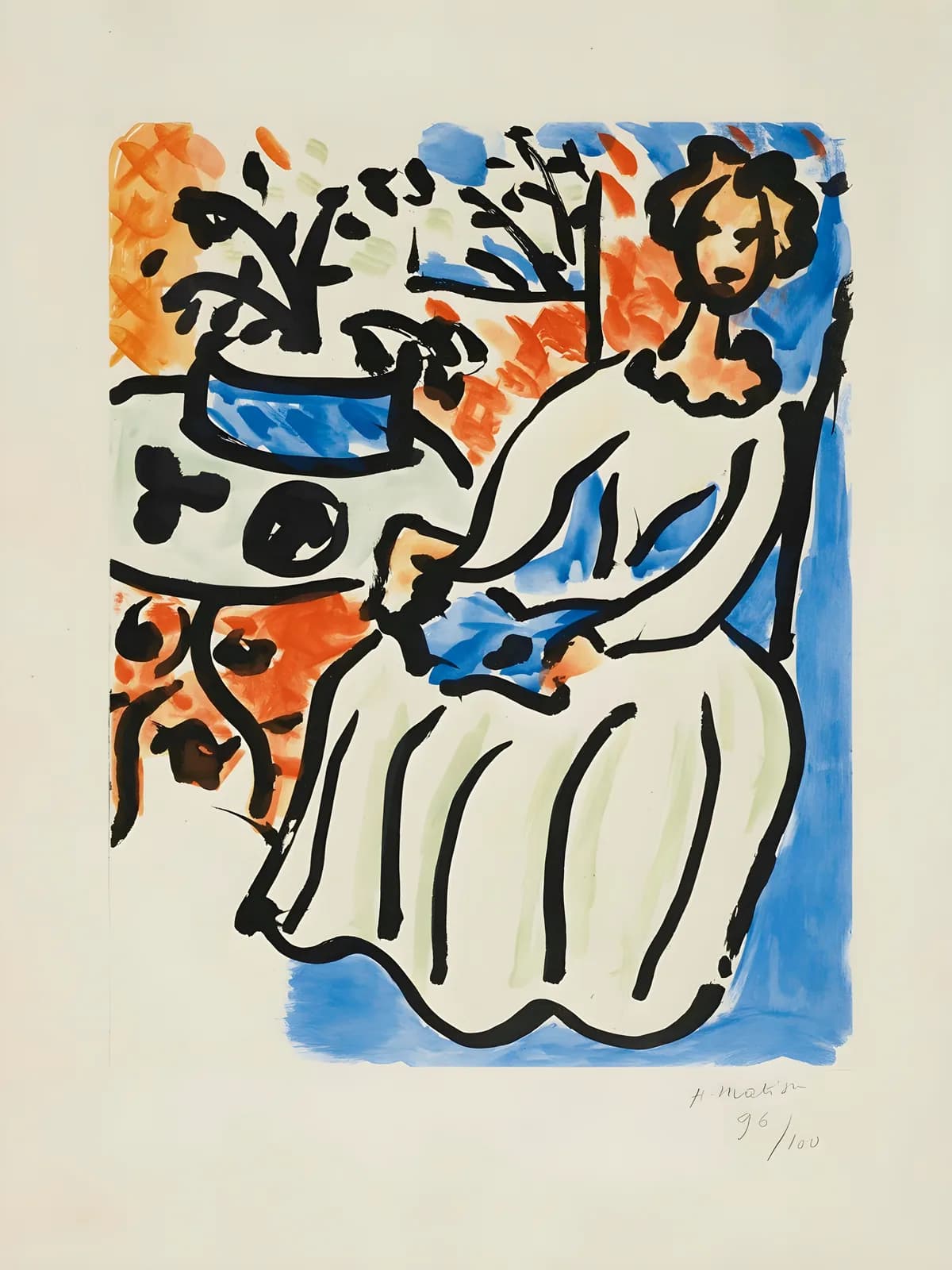 MAXIMALIST 2600 Henri Matisse Marie José en robe jaune (1950) copia