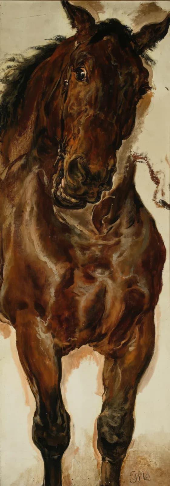 Vintage animals Study of a horse’s head for “Battle of Grunwald