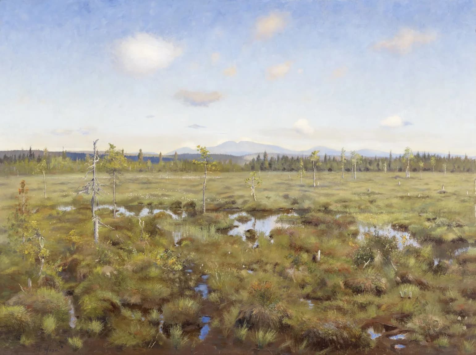 AUTUMN VINTAGE LD Landscape from lapland, 1892, by Thorsten Wasastjerna