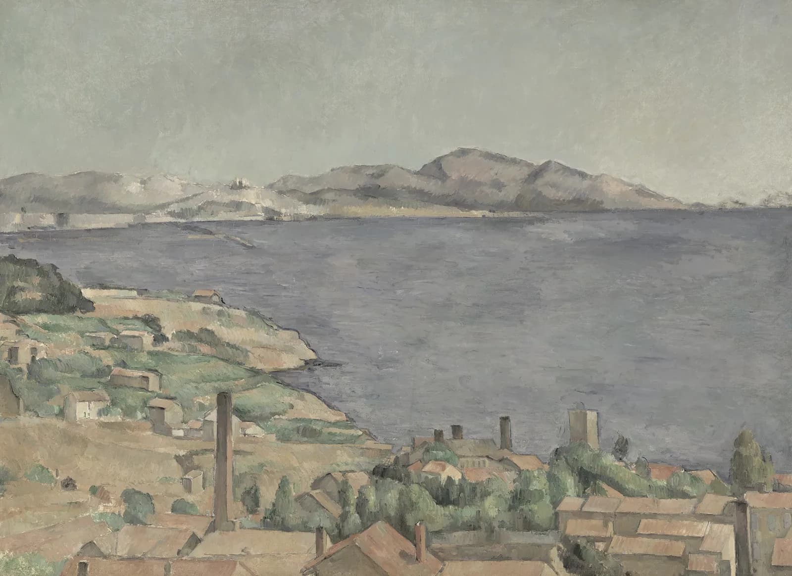 Neutral vintage summer The Gulf of Marseilles Seen from L’Estaque (ca 1885)