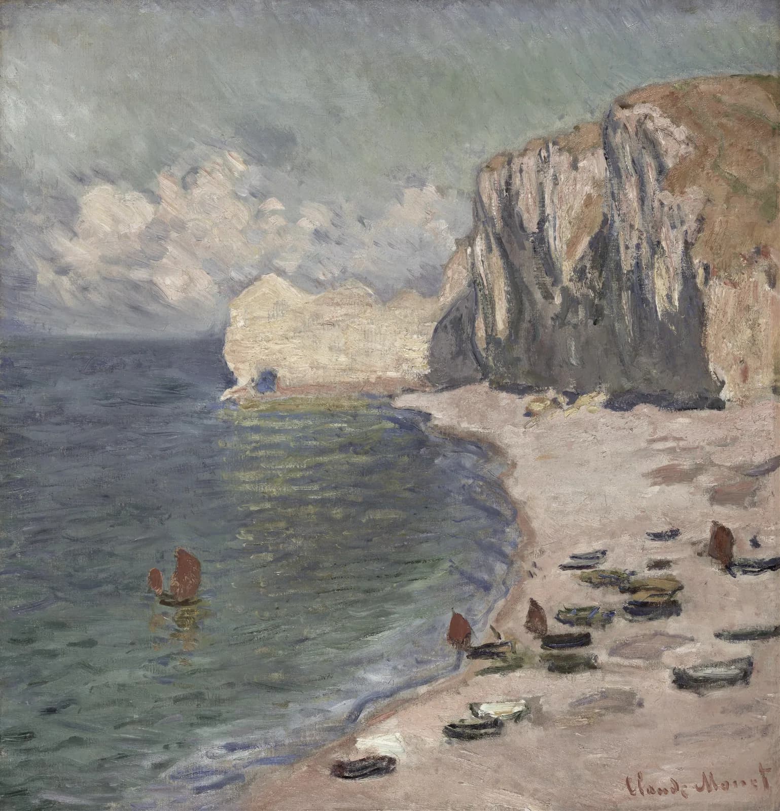 Neutral vintage summer Étretat, The Beach and the Falaise d’Amont