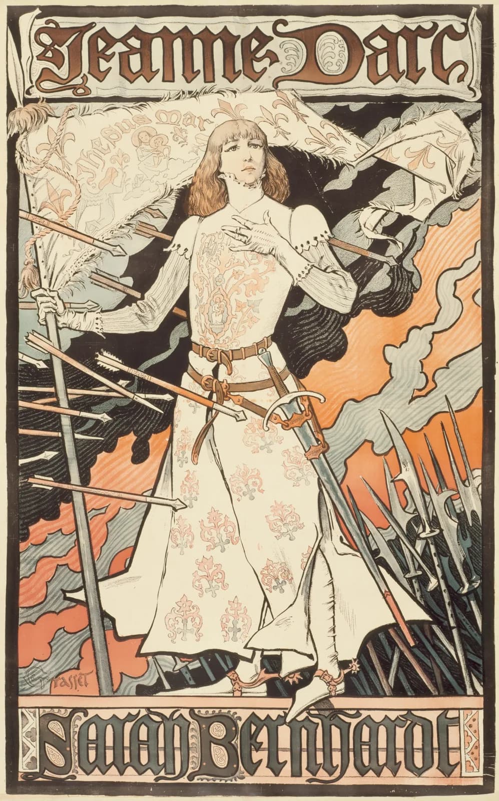 AUTUMN VINTAGE LD Jeanne d Arc Sarah Bernhardt by Eugène Samuel Grasset