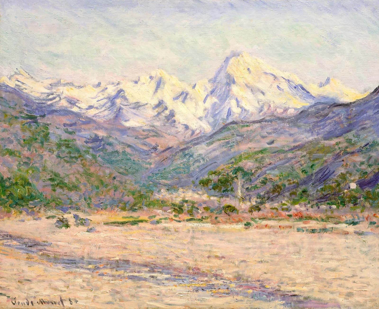 AUTUMN VINTAGE LD The Valley of the Nervia (1884) by Claude Monet