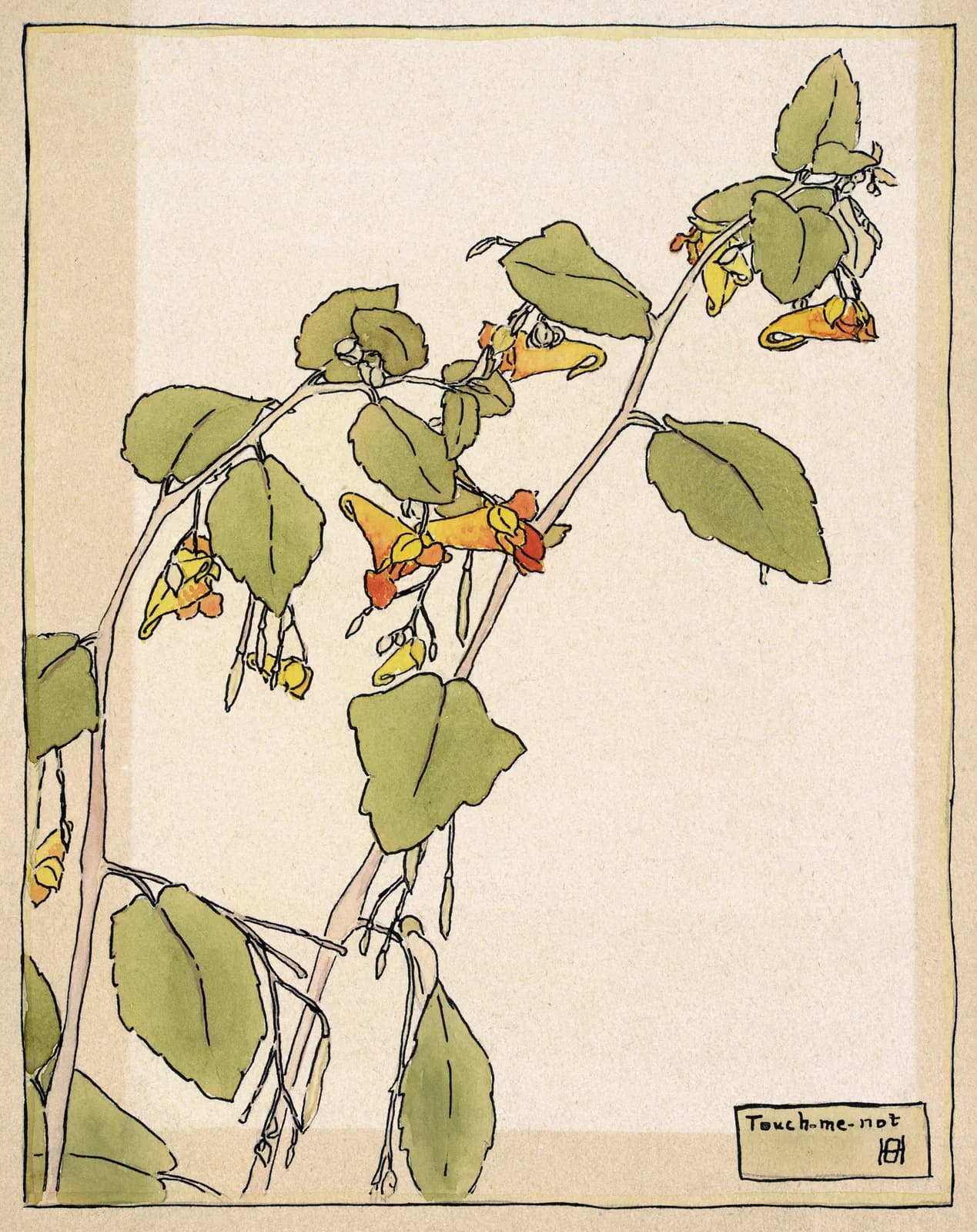 AUTUMN VINTAGE LD Touch Me Not (1915) by Hannah Borger Overbeck