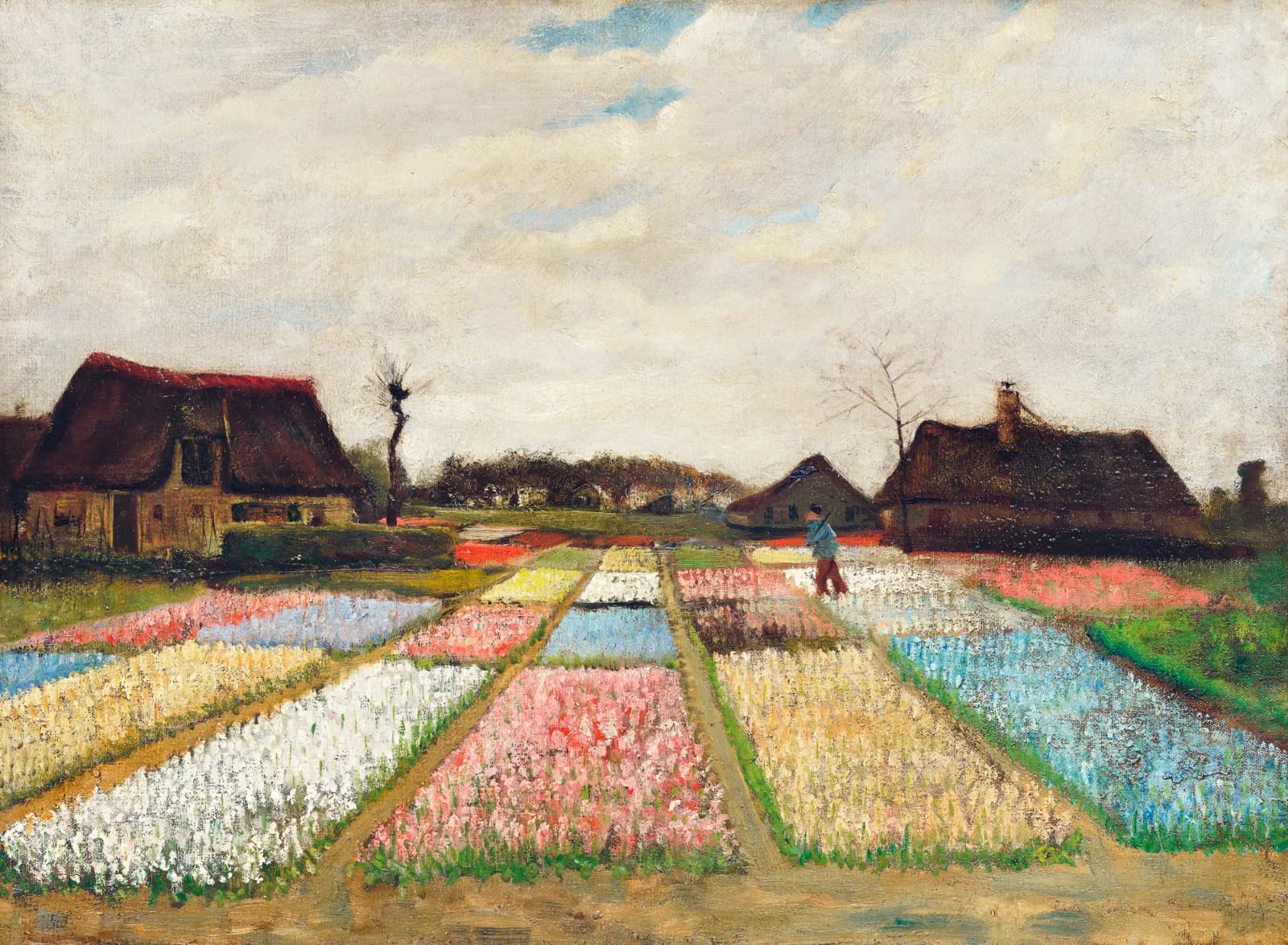 Post impressionism Flower Beds in Holland (1883) by Vincent Van Gogh