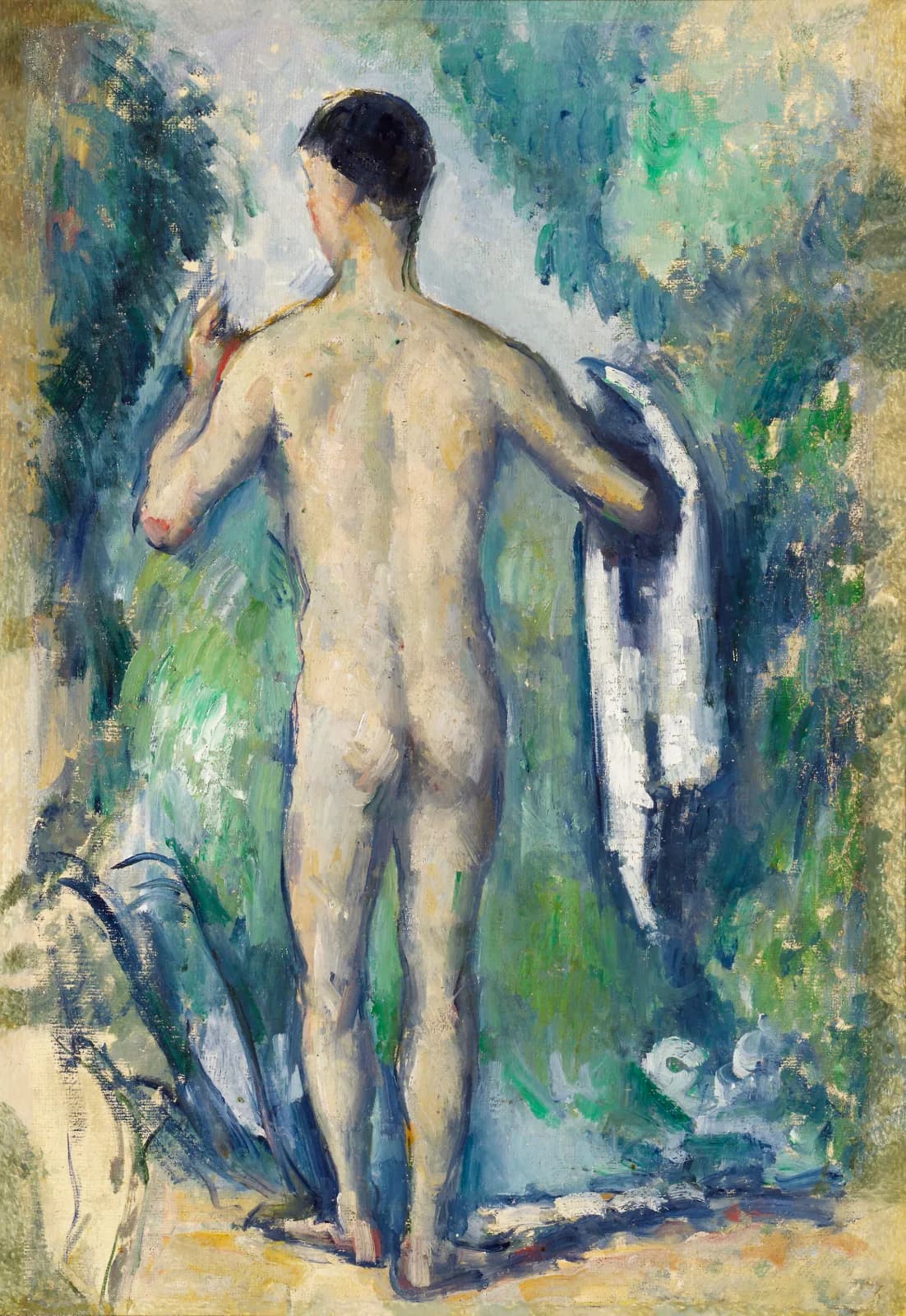 Post impressionism Standing Bather, Seen from the Back (ca 1879 1882) by Paul Cézanne