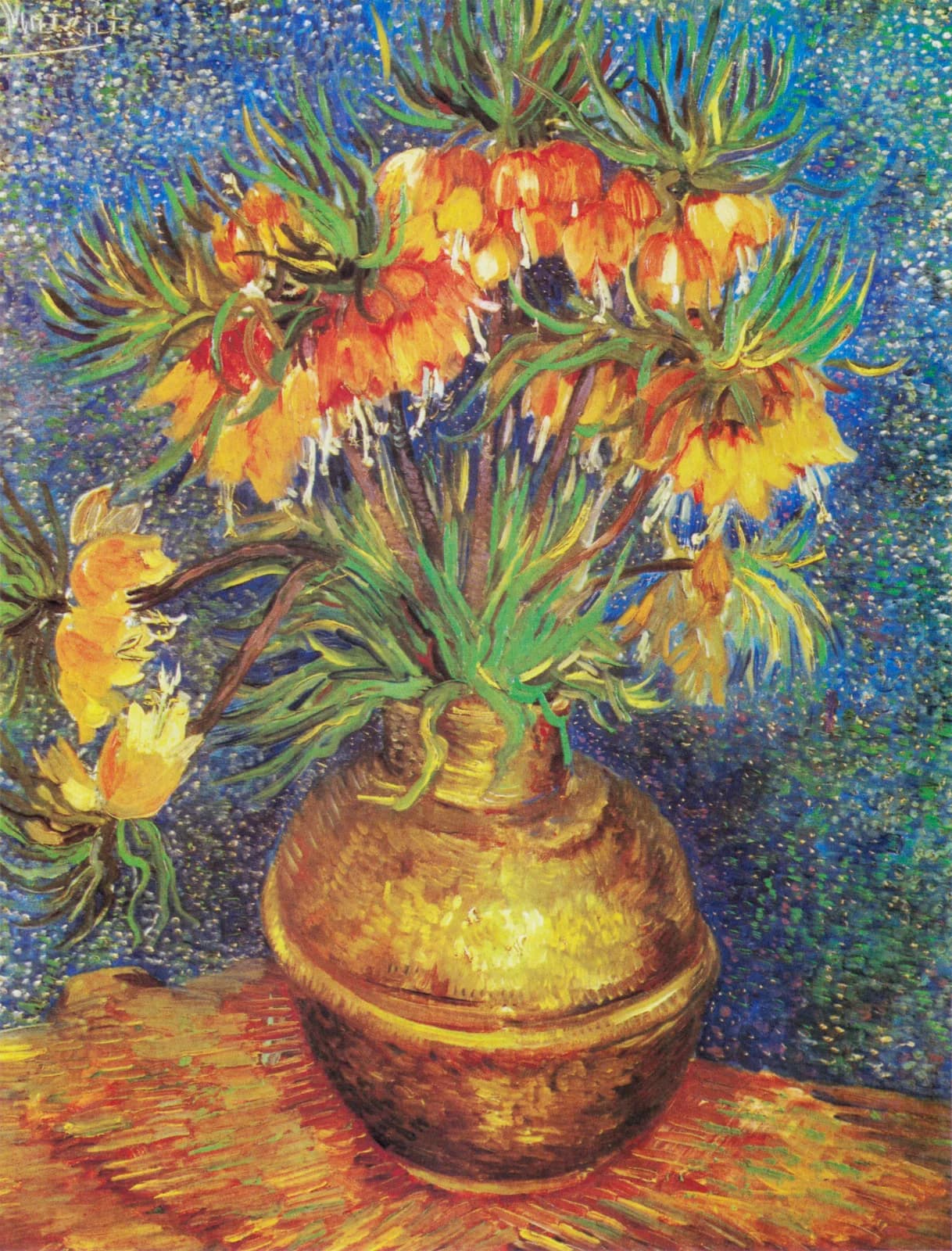 Post impressionism Vincent van Gogh s Imperial Fritillaries in a Copper Vase