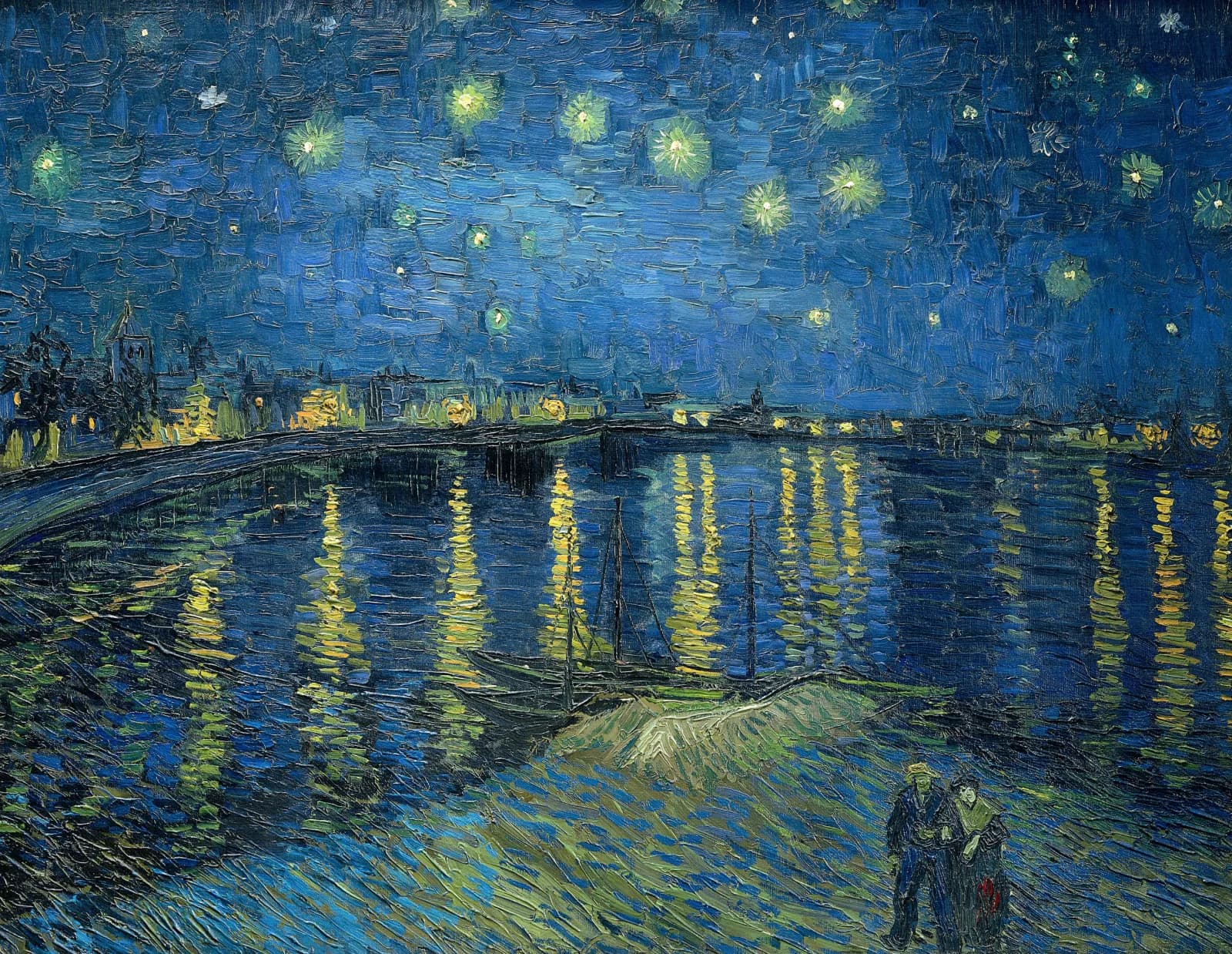 Post impressionism Vincent van Gogh s Starry Night Over the Rhône