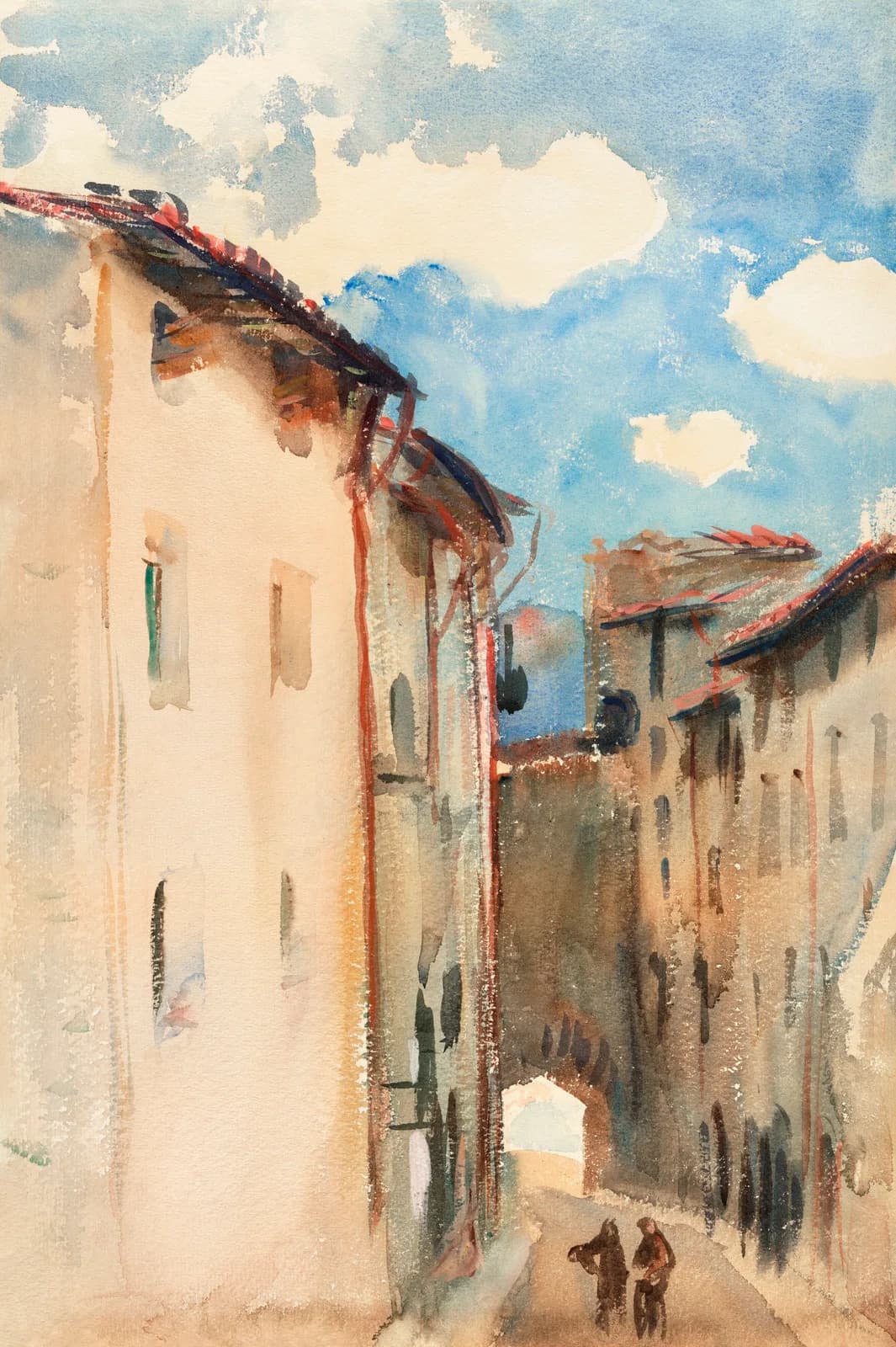 AUTUMN VINTAGE LD Camprodon, Spain (ca 1892) by John Singer Sargent