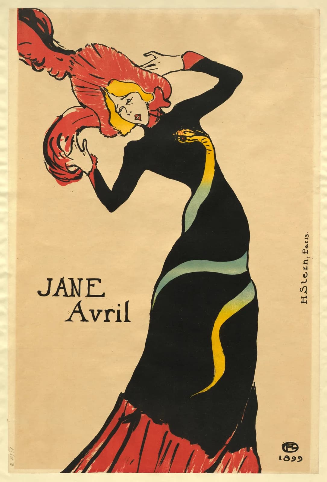 AUTUMN VINTAGE LD Jane Avril (1899) by Henri de Toulouse Lautrec