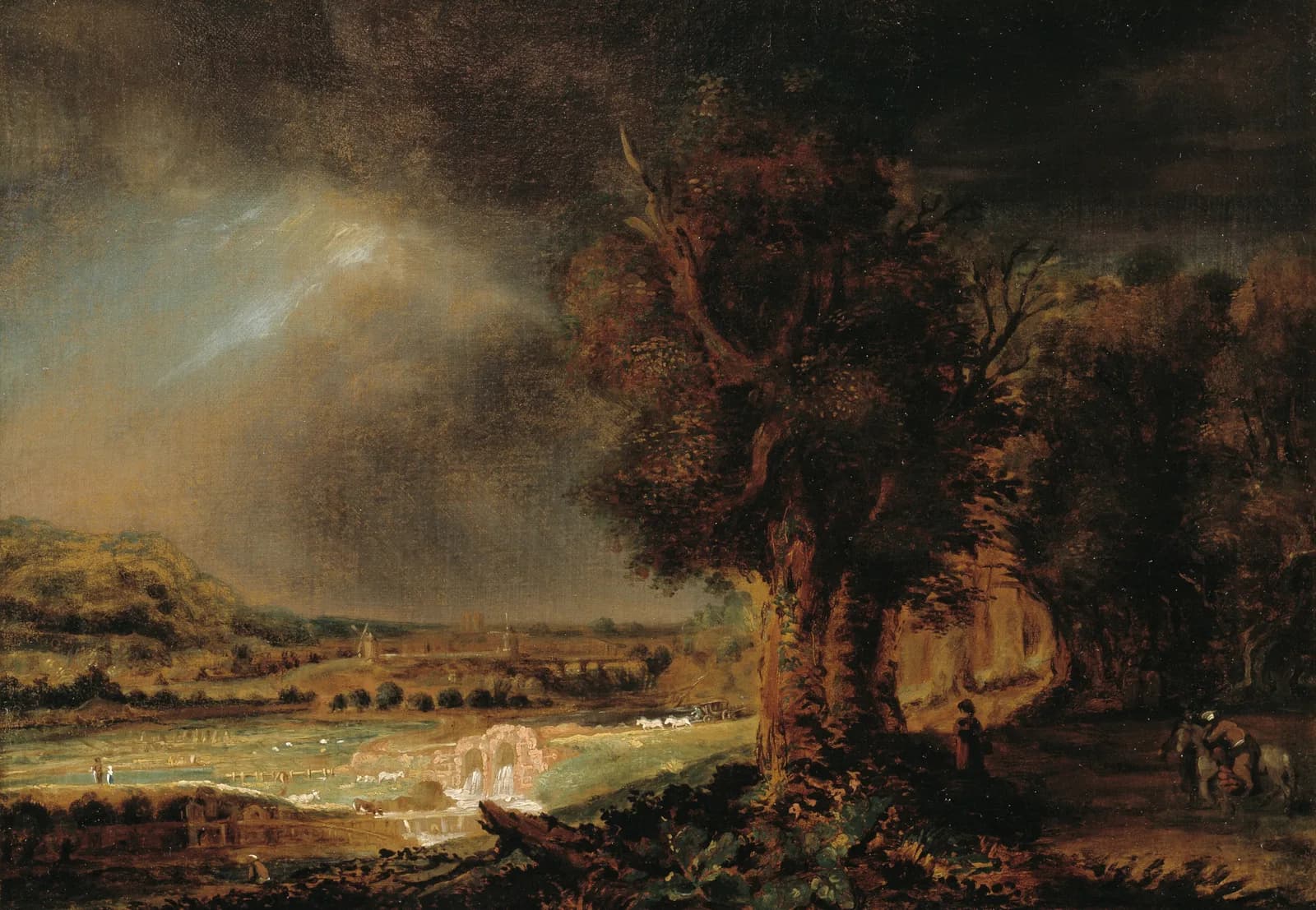 AUTUMN VINTAGE LD Landscape with the Good Samaritan by Rembrandts Skole